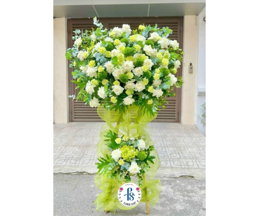 Kệ hoa chúc mừng Xanh Lá