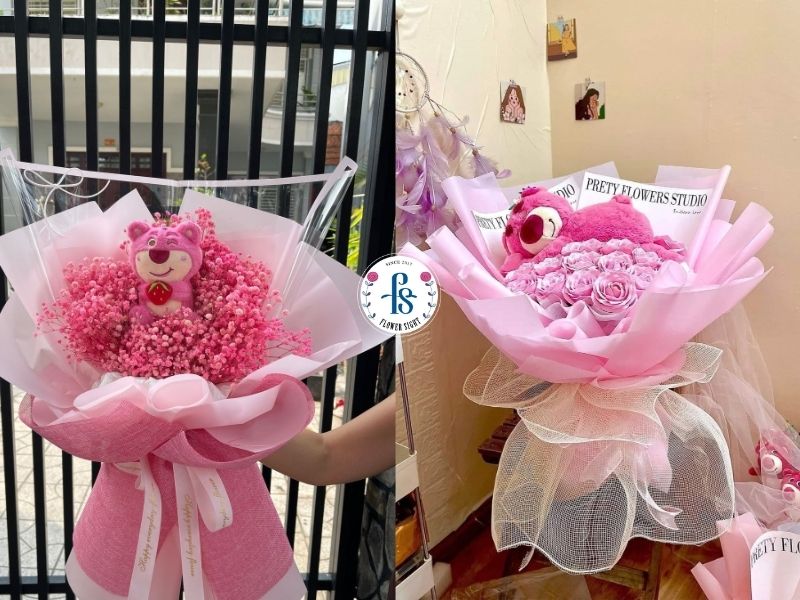 Hoa gấu bông được ưu chuộng để làm quà tặng