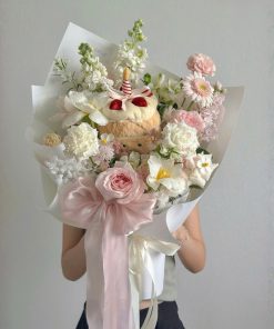 Bó hoa gấu bông hoa của ánh sáng