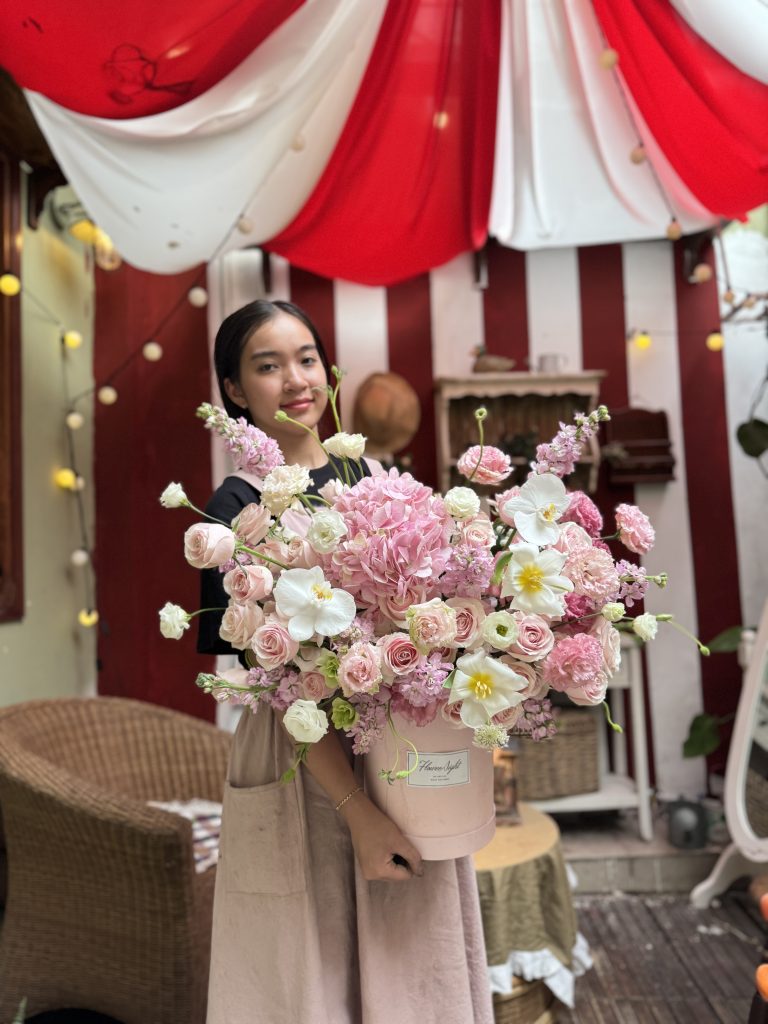 flowers in basket