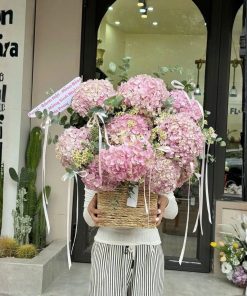 Giỏ Hoa Cẩm Tú Cầu Say giấc nồng