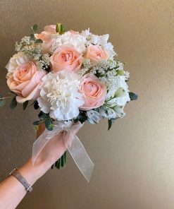Bó Hoa Cưới Hoa Hồng Hồng Son Ngày Cưới