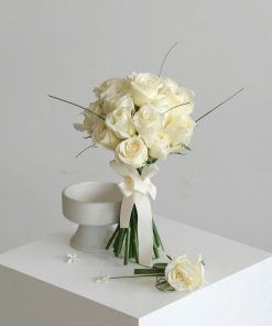 Bó Hoa Cưới Hoa Hồng Hồng Thắm Trăm Năm