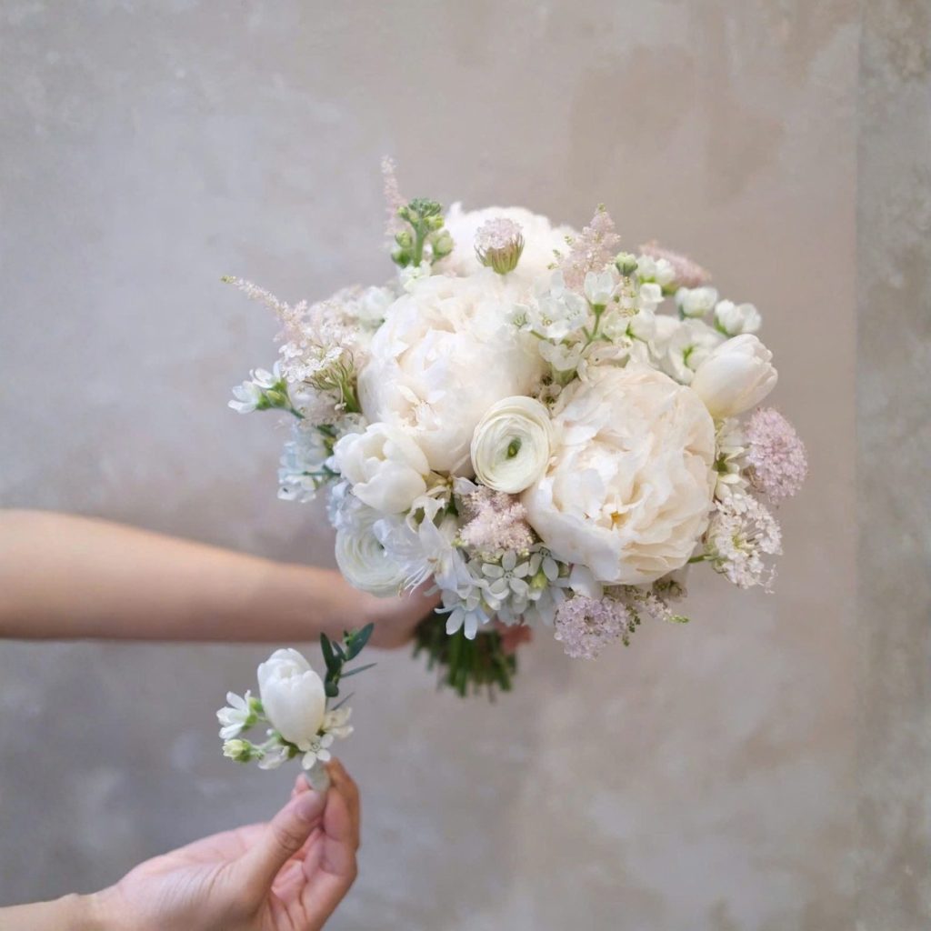 Kiêu Sa Mẫu Đơn Bó hoa cưới mẫu đơn Kiêu Sa Mẫu Đơn