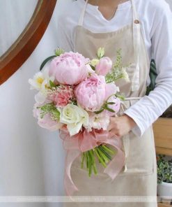 Bó hoa cưới mẫu đơn Peony Muse