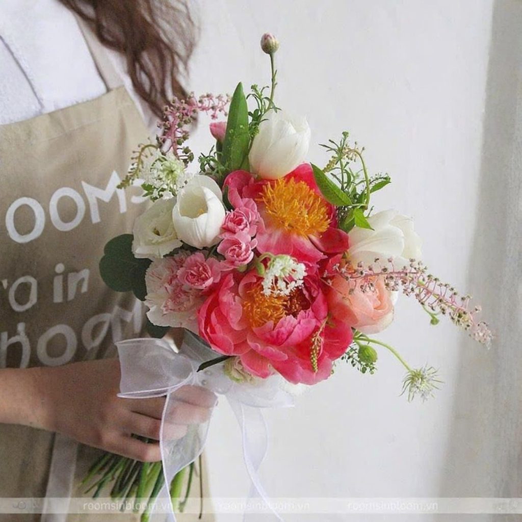 Kiều Diễm Tân Nương Bó Hoa Mẫu Đơn Kiều Diễm Tân Nương