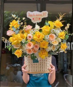Hoa Chúc Mừng Sinh Nhật Sếp Sắc Lam Sang Trọng
