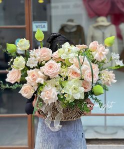 Hoa khai trương để bàn Start-Up Gold