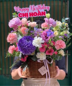 Hoa khai trương để bàn Wealth Flow