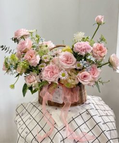 Hoa khai trương để bàn Vững Bước