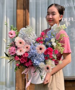 Giỏ Hoa Tươi Hạnh Phúc Đong Đầy