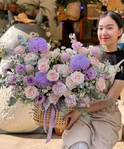 Giỏ Hoa Tươi Lời Chúc Yêu Thương