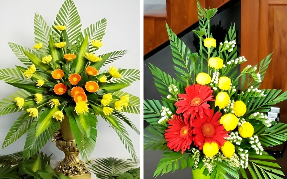 Top 15 Cách Cắm Hoa Cưới Bàn Thờ Ý Nghĩa, Chuẩn Phong Thủy Mẫu cắm hoa đồng tiền