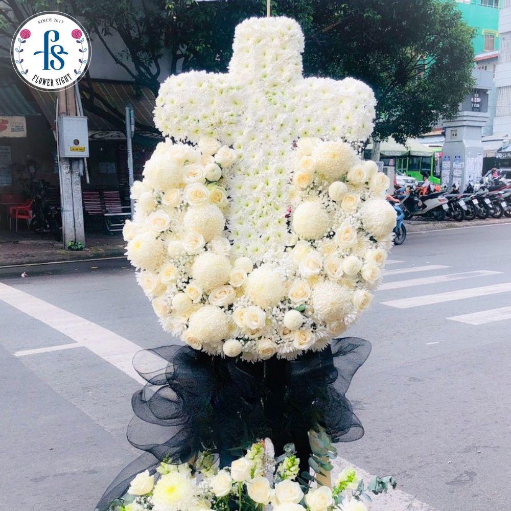 Nội dung ghi trên băng vòng hoa chia buồn đạo Công giáo