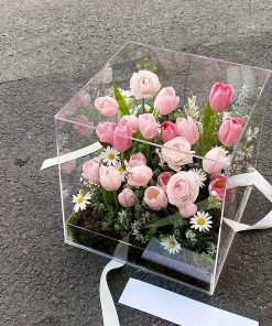 Hộp hoa mica Tương Tư