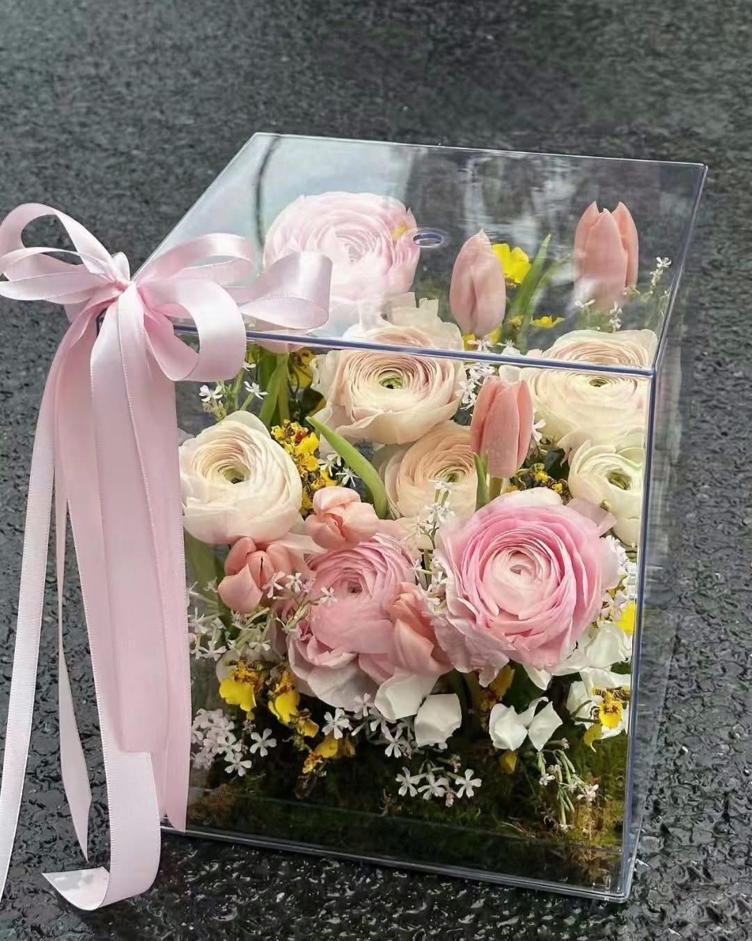 Kim Ngân Hộp Hoa Mica Kim Ngân