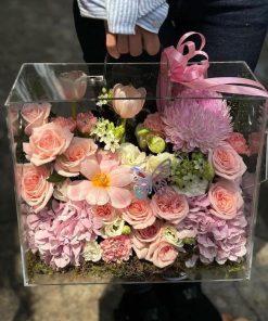 Hộp Hoa Mica Vườn Hoa Cổ Tích